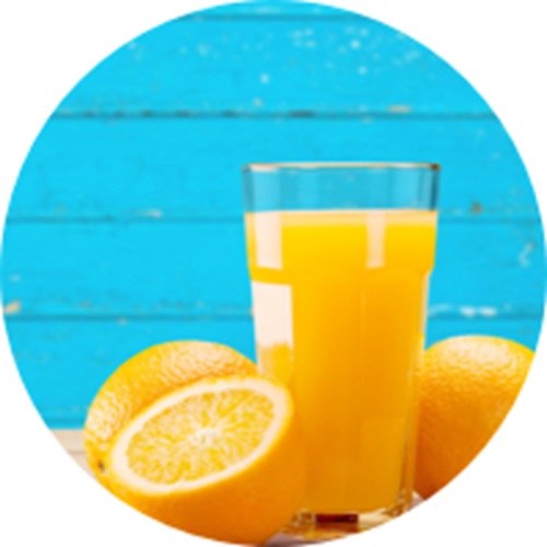 Appelsin juice og meieriprodukter som inneholder vitamin D