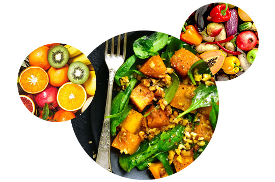 Lev sunnere med frukt og grøntsaker